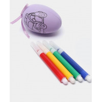 Раскраска-яйцо + 2 фломастера цвет микс АКЦИЯ