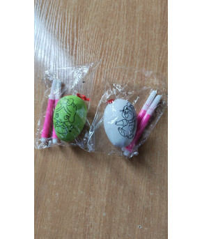 Раскраска-яйцо + 2 фломастера цвет микс АКЦИЯ