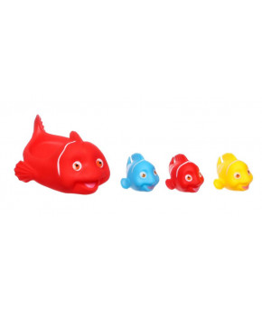 Игрушка для ванны Крошка Я Мыльница Рыбки с пищалкой 4шт (набор)
