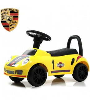 Автомобиль-каталка RiverToys Porsche со светящимися фарами и звуком Yellow