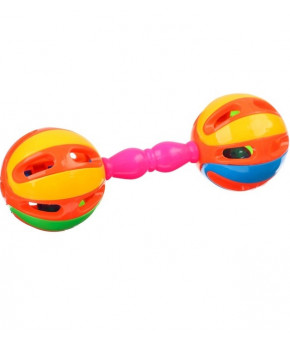 Погремушка Крошка Я Яркий маракас Гантелька цвет микс