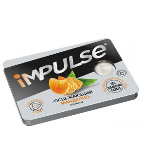 Пастилки Impulse освежающие без сахара со вкусом мандарина с витаминами 14.5г