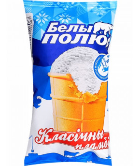Мороженое-пломбир в вафельном стаканчике Белый полюс Классический 70г