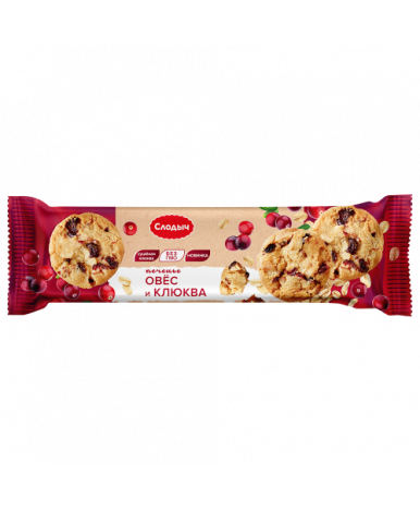 Печенье Слодыч Oats Cranberries овес и клюква 145г