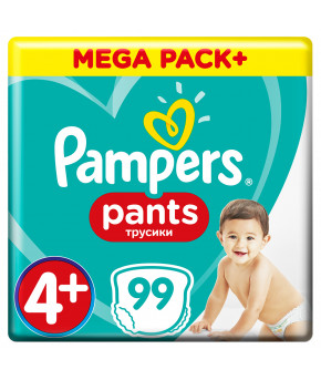 Подгузники-трусики Pampers Pants 4+ (9-15кг) 99шт