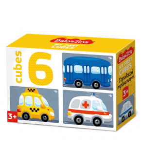 Развивающие кубики BabyToys Городской транспорт 6шт