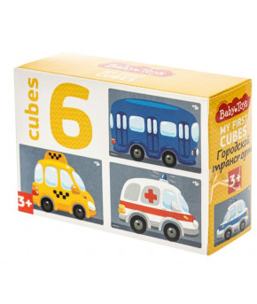 Развивающие кубики BabyToys Городской транспорт 6шт
