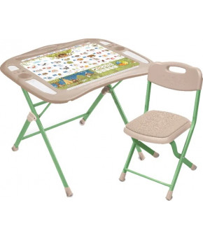 Мебельный комплект Nika Kids 2 в 1 стол-парта Beige, мягкий