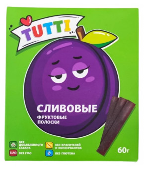 Фруктовый ролл Tutti сливовые 30г