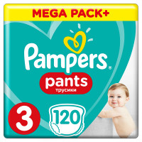 Подгузники-трусики Pampers Pants 3 (6-11кг) 120шт (2 части, цена за 60шт)