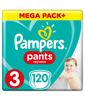 Подгузники-трусики Pampers Pants 3 (6-11кг) 120шт(2 части, цена за 60шт)
