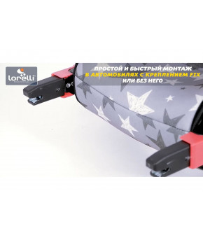 Автокресло Lorelli Safety Junior Fix Black Crowns 2021 (15-36 кг)