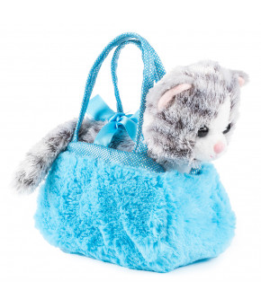 Мягкая игрушка Fancy Котик в сумочке-переноске 18см
