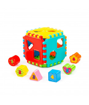 Развивающая игрушка-сортер Полесье Куб (в сеточке)