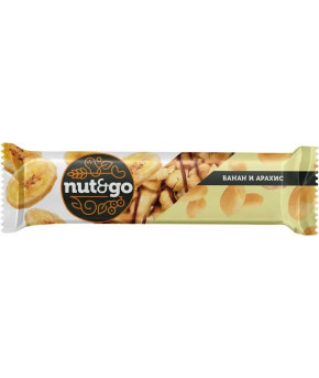 Батончик ореховый Nut&Go арахисовый с бананом 42г