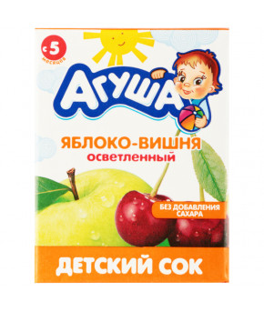 Сок Агуша яблоко-вишня 200мл
