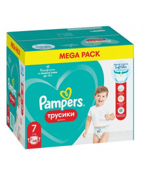 Подгузники-трусики Pampers Pants 7 (>17кг) 68шт(2 части, цена за 34шт)