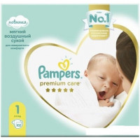 Подгузники Pampers Premium Care 1 (2-5 кг) 102шт