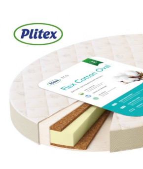 Матрас овальный Plitex Flex Cotton Oval, 125х75х10см