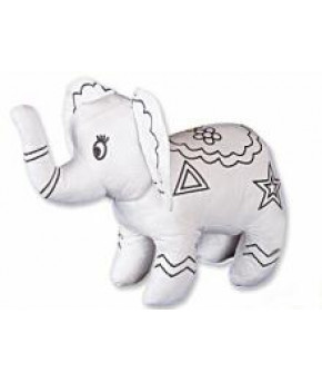 Раскраска-игрушка Tukzar Слон с набором фломастеров 7 цв 23х16х8см