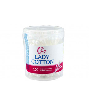 Палочки ватные Lady Cotton в банке 100шт