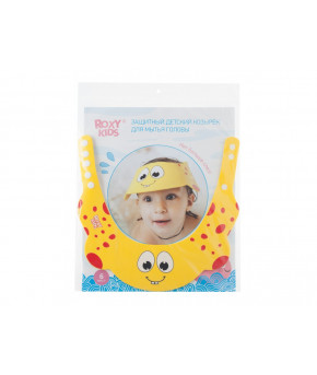 Козырек Roxy-kids Жирафик защитный для мытья головы желтый