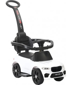 Автомобиль-каталка NINO BMW с ручкой со светящимися фарами и звуком White