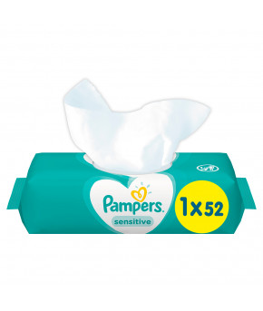 Салфетки влажные Pampers Sensitive 52шт