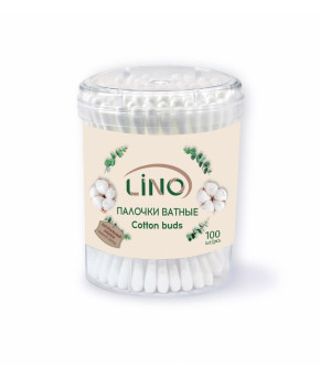 Палочки ватные Lino классические (коробка) 100шт