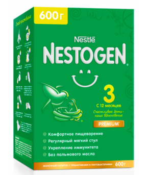 Смесь Nestle Nestogen 3 Premium молочная 600г