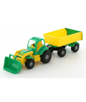 Трактор с прицепом Полесье Крепыш №1 с ковшом (в сеточке)