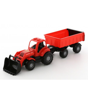 Трактор с прицепом Полесье Крепыш №1 с ковшом (в сеточке)