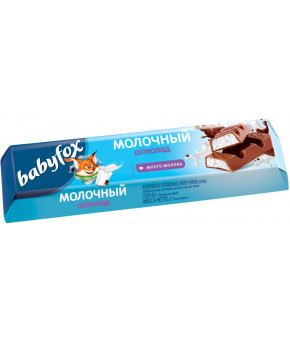 Шоколад молочный Babyfox с молочной начинкой 45г