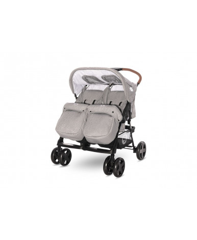 Детская коляска для двойни Lorelli Twin Steel Grey 2021