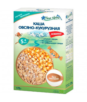 Каша Fleur Alpine Organic овсяно-кукурузная безмолочная 175г