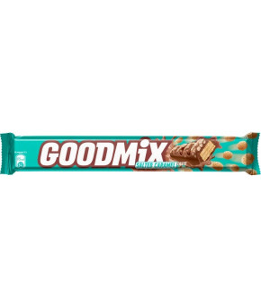 Батончик глазированный Goodmix со вкусом солёной карамели и хрустящей вафлей 44г