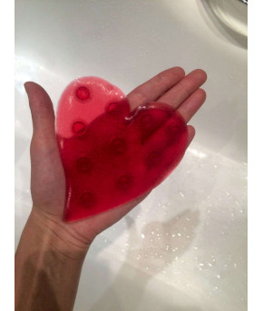 Коврик-мини для ванны Valiant Сердце красный