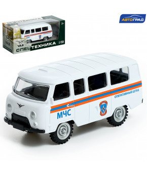 Модель УАЗ-3962 МЧС 1:43 инерционная  (в коробке)