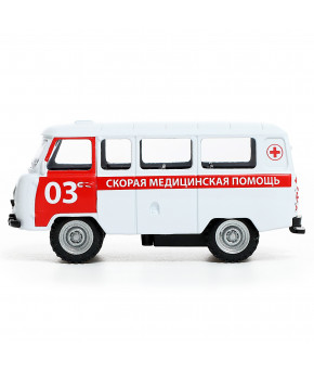 Модель УАЗ-3962 Скорая помощь 1:43 инерционная (в коробке)