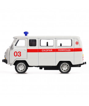 Модель УАЗ 3962 Скорая помощь 1:43 инерционная (в коробке)