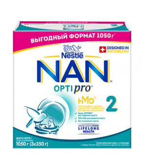 Смесь Nestle NAN 2 OPTIPRO молочная 1050г