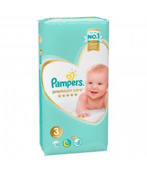 Подгузники Pampers Premium Care 3 (6-10кг) 52шт