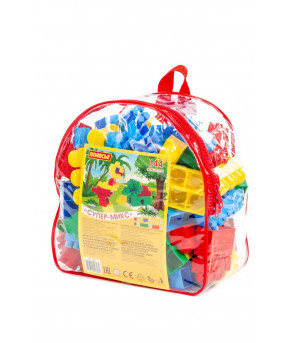 Конструктор Полесье Супер Микс (144 элементов) (в рюкзаке)