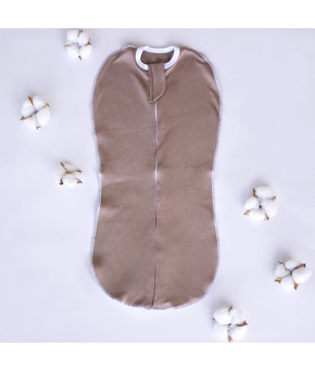 Пеленка-кокон на замке Sofi Кофе интерлок р-р 56