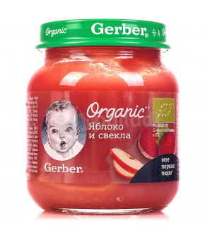 Пюре Gerber Organic яблоко свекла 125г