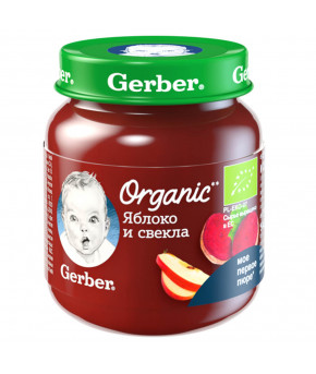 Пюре Gerber Organic яблоко свекла 125г