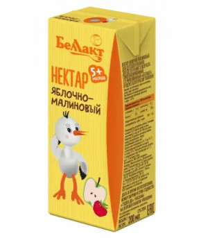 Нектар Беллакт яблочно-малиновый 200мл