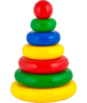 Развивающая пирамидка Десятое королевство Пирамидка Малышок-6Ш (в сеточке)