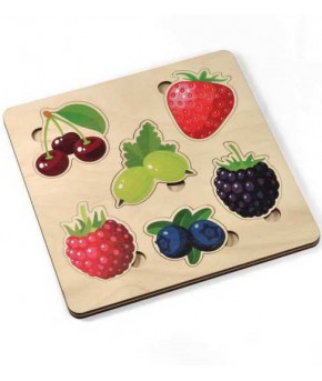 Развивающая игрушка-вкладыш Десятое королевство Ягоды деревянная