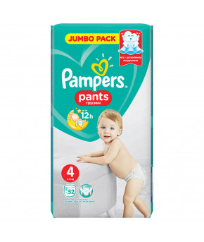 Подгузники-трусики Pampers Pants 4 (9-15кг) 52шт